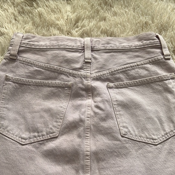 MADEWELL Rigid Denim A-Line Mini Skirt in Marble Lilac - Picture 8 of 13